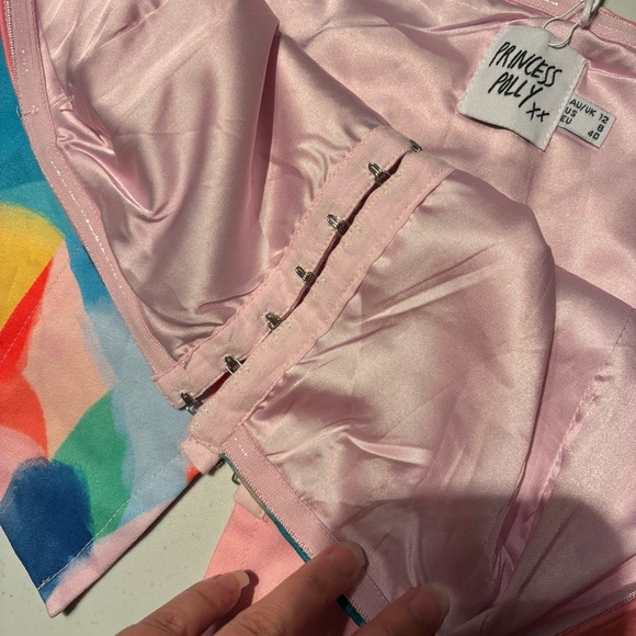 NWT Princess Polly Love All Strapless Crop Top in Multi Size 8 - Picture 8 of 10